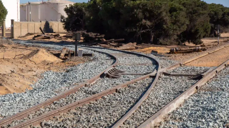 Tramo de vía a renovar dentro de la red portuaria de Huelva