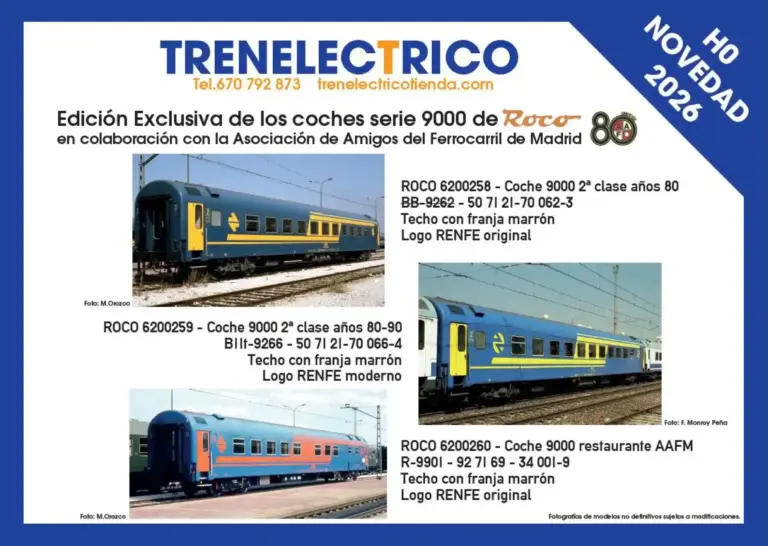 TrenEléctrico coches 9000