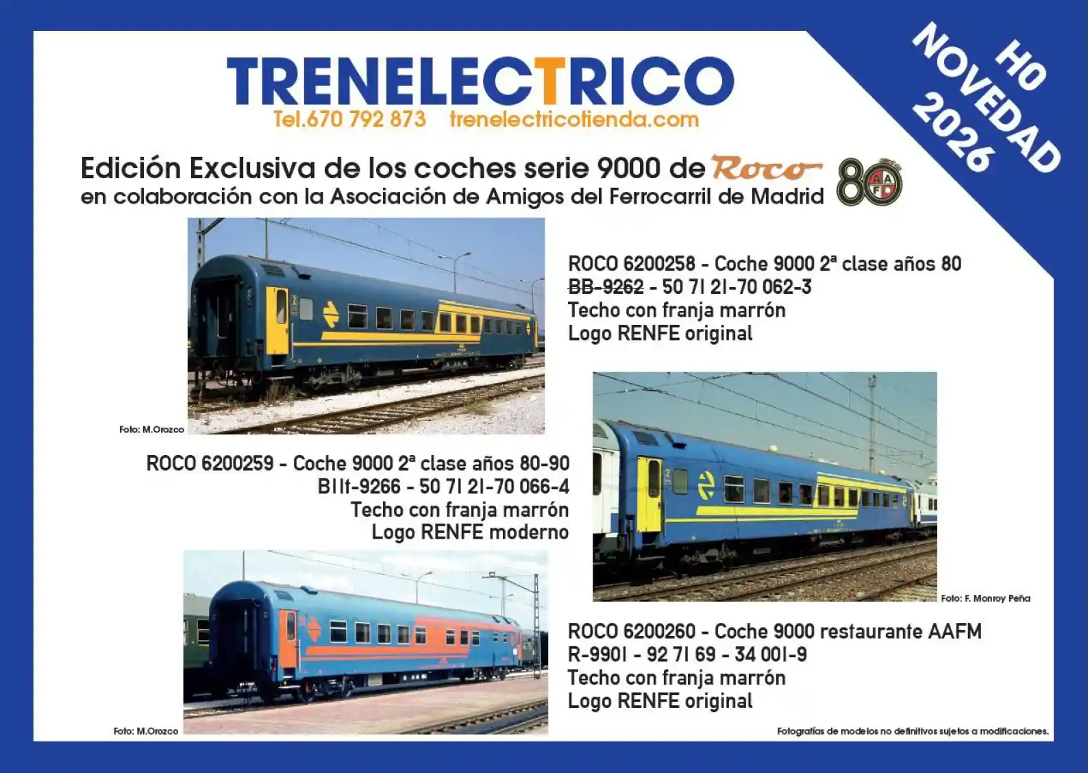 TrenEléctrico coches 9000