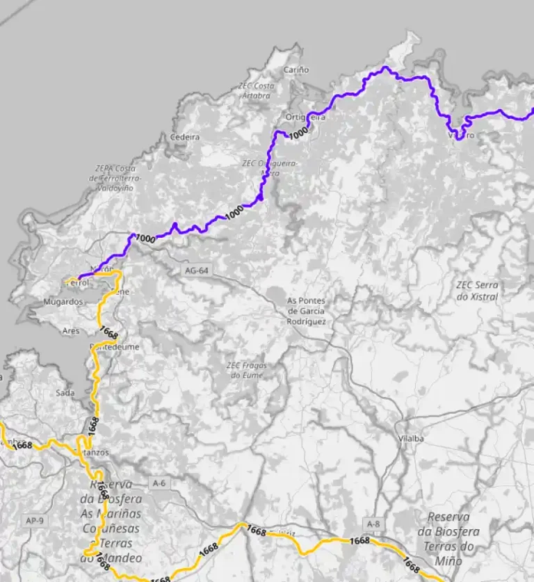 En la imagen se observa la vía de ancho iberico y la métrica.