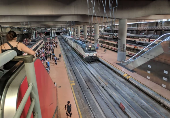 Estación de Madrid Atocha Cercanías. Del núcleo de Cercanías de la capital Española.